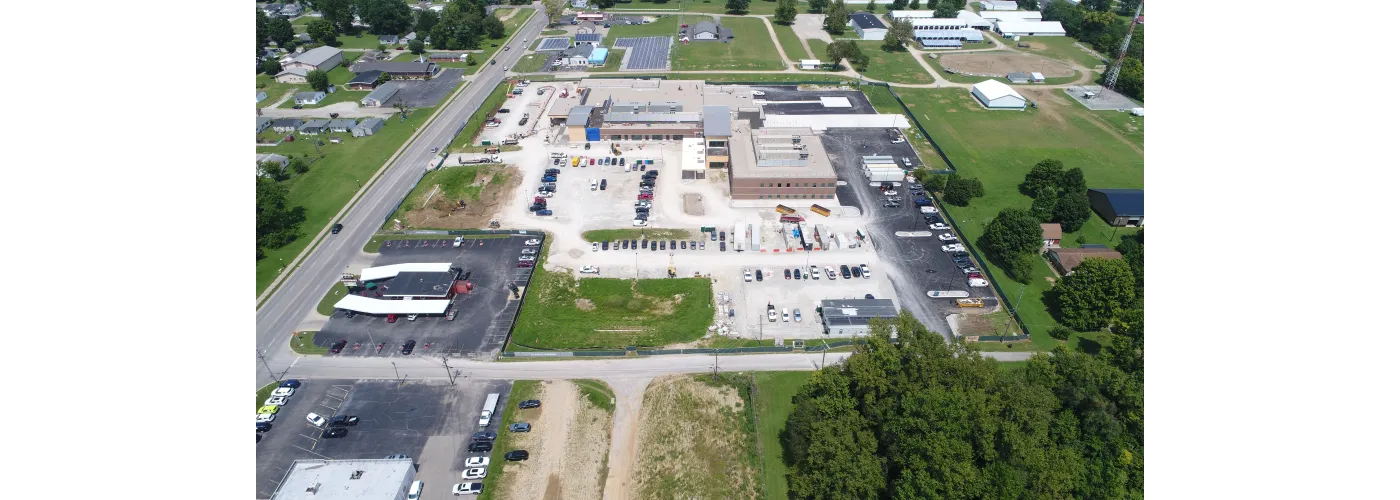 Work continues on Reid Health's new campus in Connersville on Aug. 8, 2025.