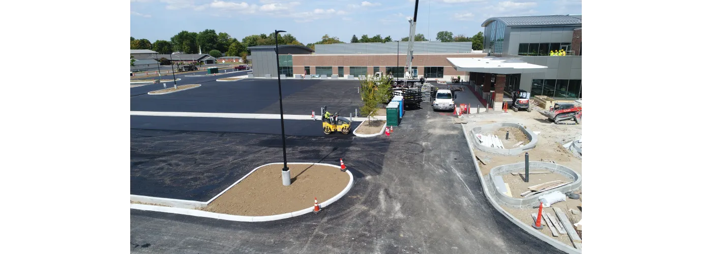 Work continues on Reid Health's new campus in Connersville on Sept. 16, 2025.