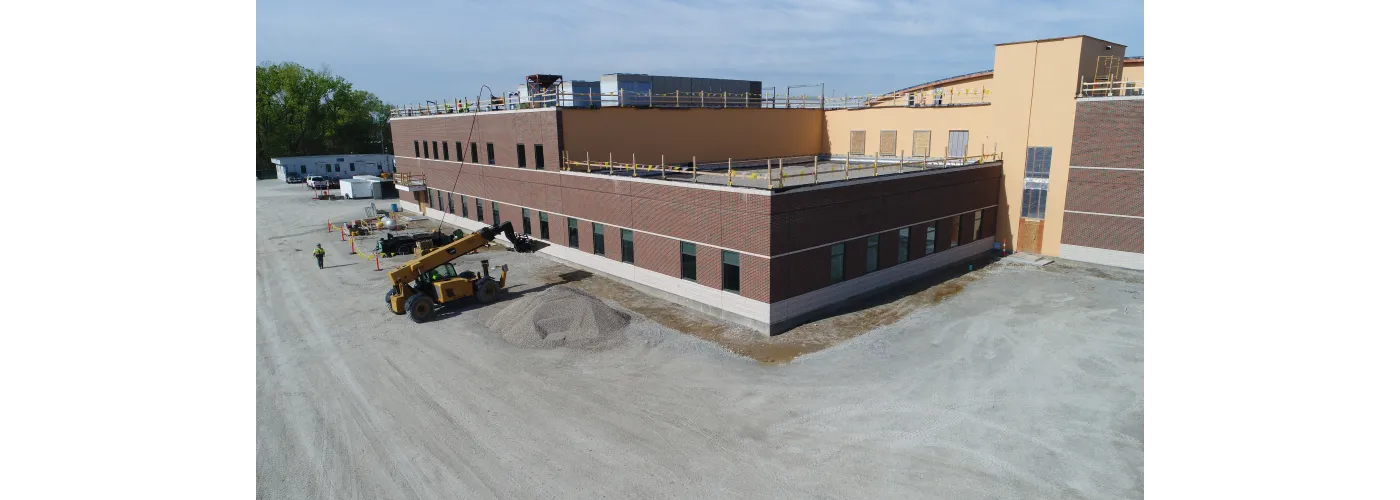 Work continues on Reid Health's new campus in Connersville on May 7, 2025.