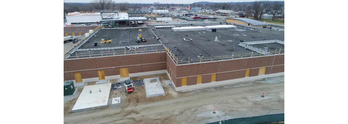 Work continues on Reid Health's new campus in Connersville on Feb. 11, 2025.