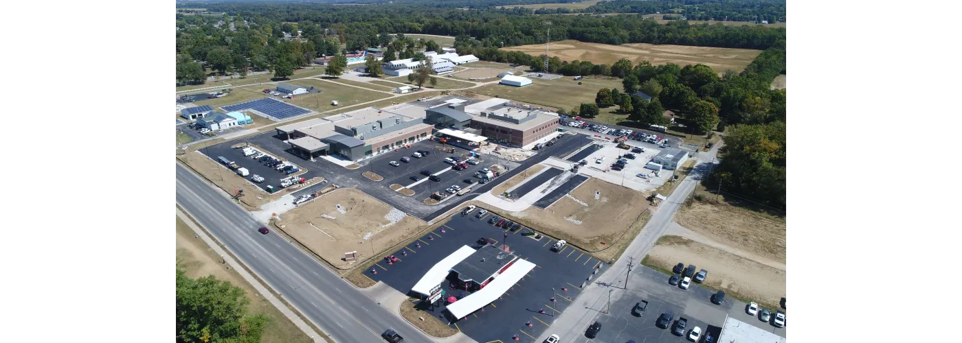 Work continues on Reid Health's new campus in Connersville on Sept. 12, 2025.