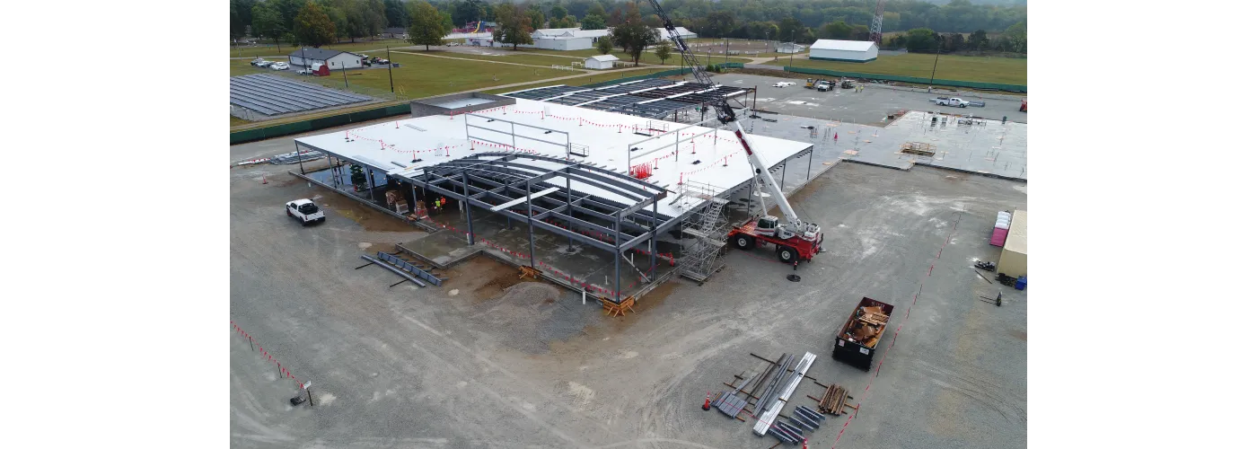 Work continues on Reid Health's new campus in Connersville on Sept. 24, 2024.