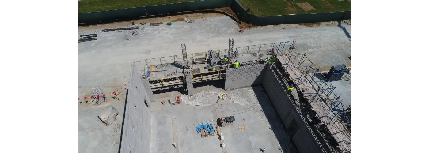 Work continues on Reid Health's new campus in Connersville on Aug. 13, 2024.