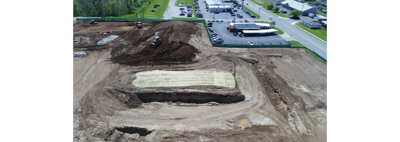 Work continues on Reid Health's new campus in Connersville on April 19, 2024.