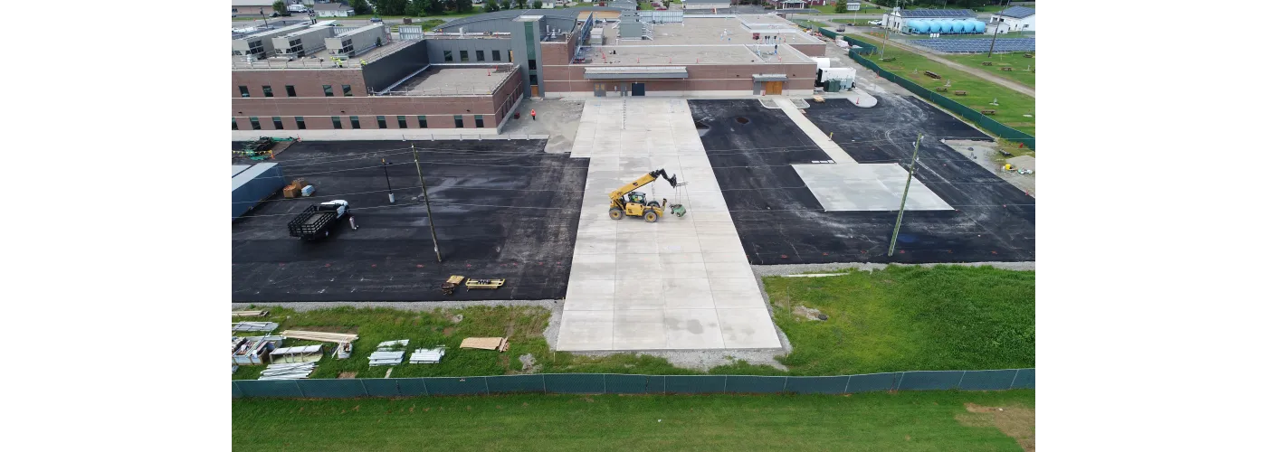 Work continues on Reid Health's new campus in Connersville on Aug. 5, 2025.