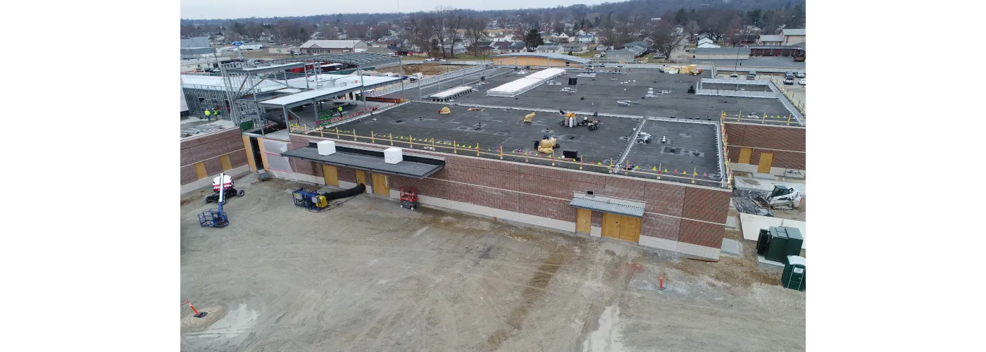 Work continues on Reid Health's new campus in Connersville on Feb. 11, 2025.
