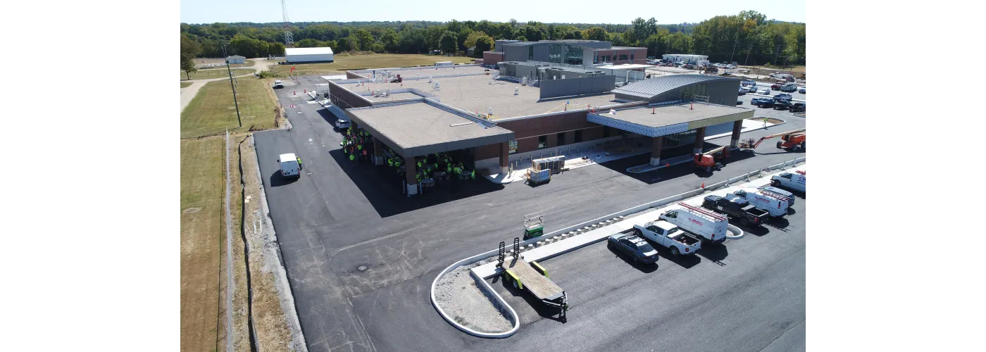 Work continues on Reid Health's new campus in Connersville on Sept. 9, 2025.