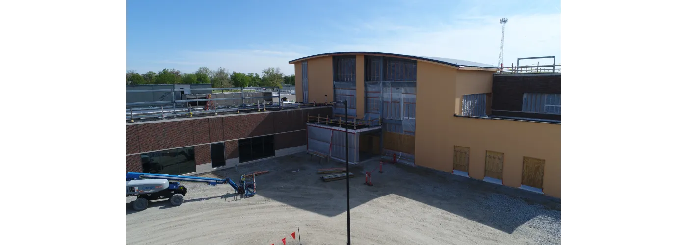Work continues on Reid Health's new campus in Connersville on May 7, 2025.