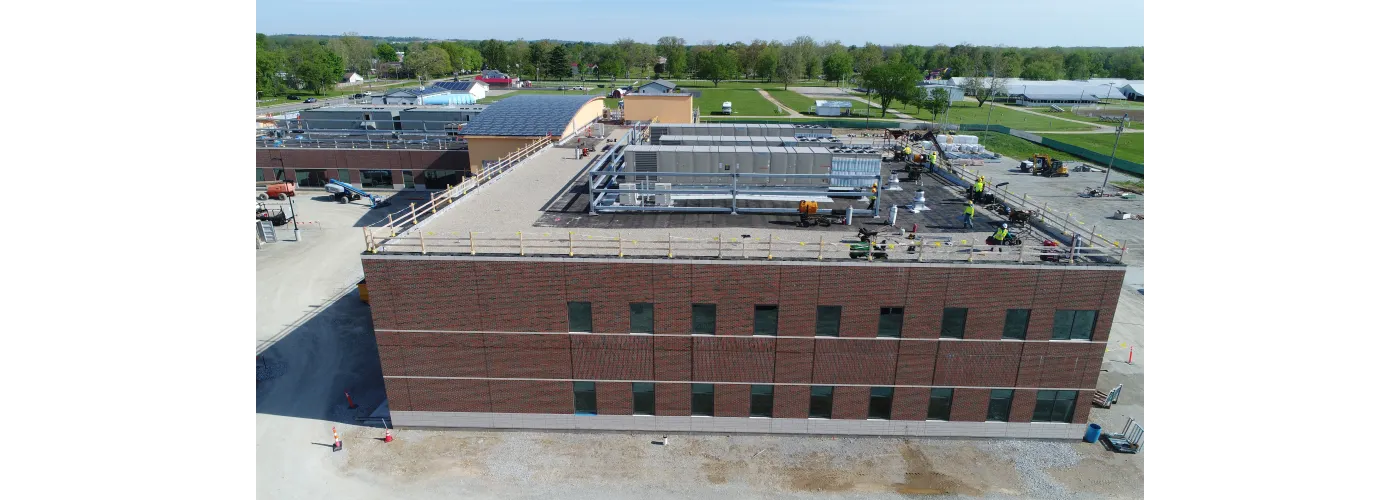 Work continues on Reid Health's new campus in Connersville on May 7, 2025.