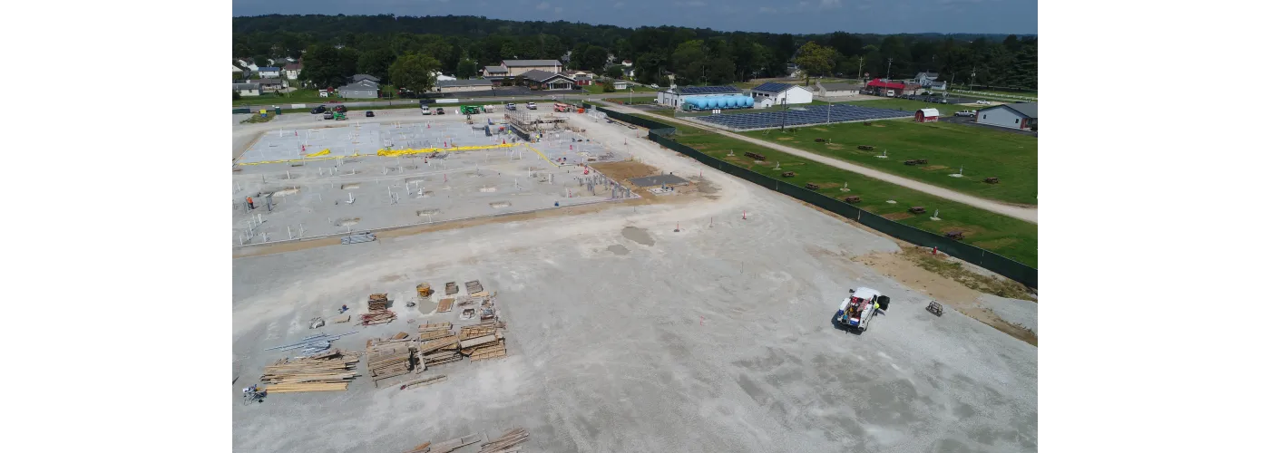 Work continues on Reid Health's new campus in Connersville on Aug. 6, 2024.