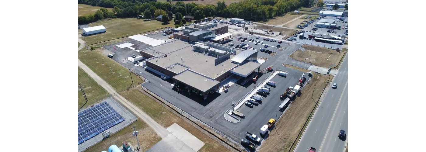 Work continues on Reid Health's new campus in Connersville on Sept. 9, 2025.