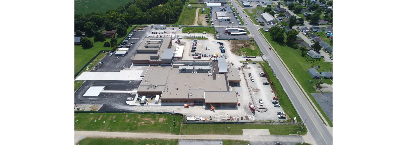 Work continues on Reid Health's new campus in Connersville on Aug. 8, 2025.