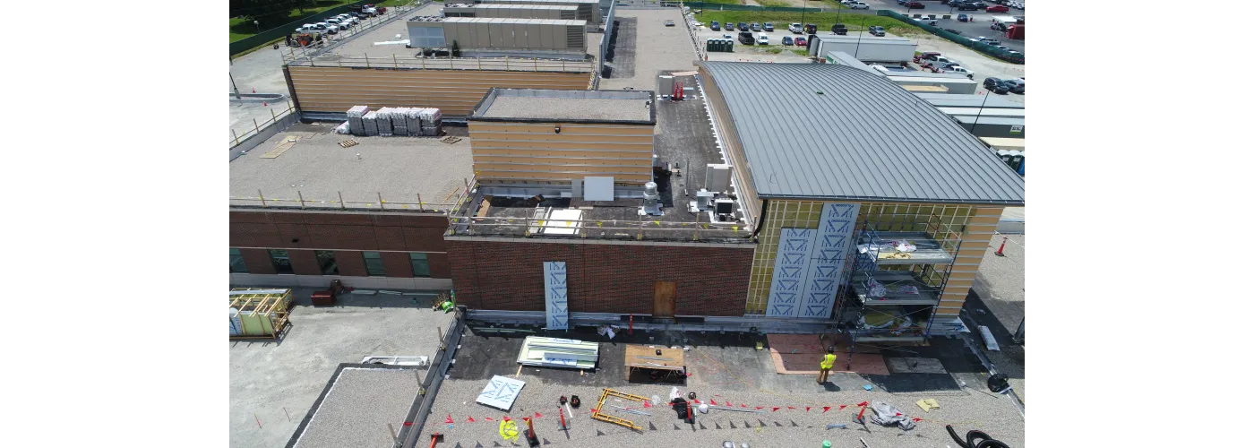 Work continues on Reid Health's new campus in Connersville on June 26, 2025.