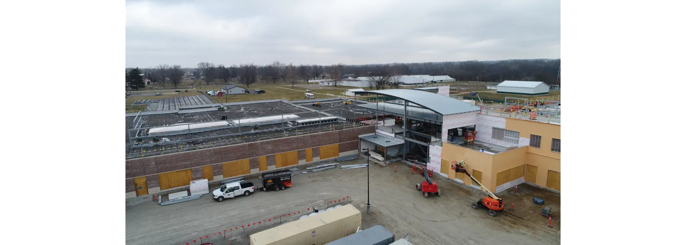Work continues on Reid Health's new campus in Connersville on Feb. 27, 2025.
