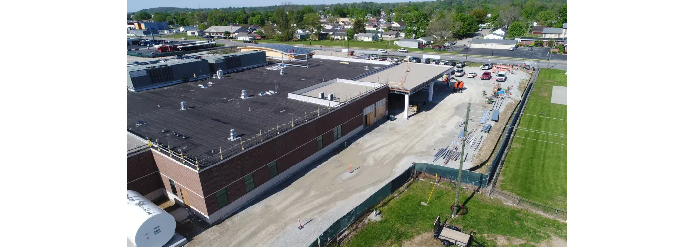 Work continues on Reid Health's new campus in Connersville on May 7, 2025.