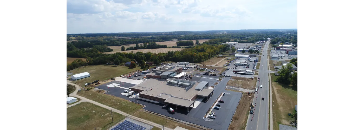 Work continues on Reid Health's new campus in Connersville on Sept. 16, 2025.