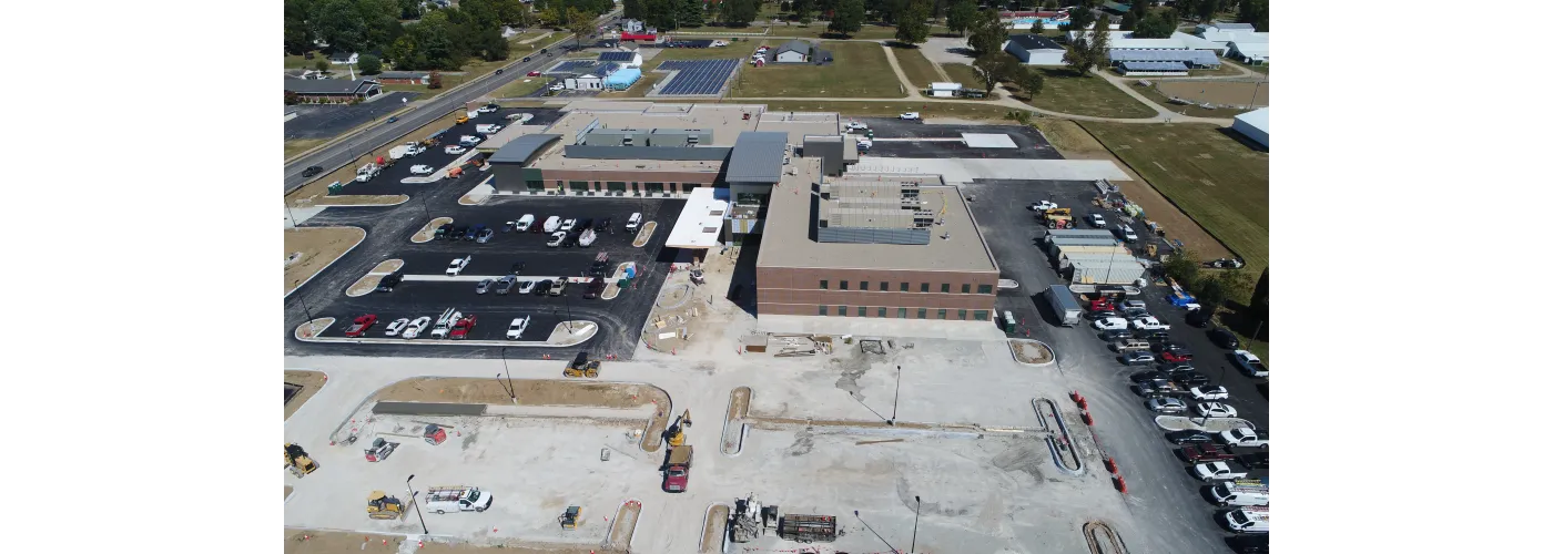 Work continues on Reid Health's new campus in Connersville on Sept. 9, 2025.