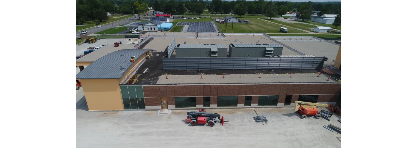 Work continues on Reid Health's new campus in Connersville on June 12, 2025.
