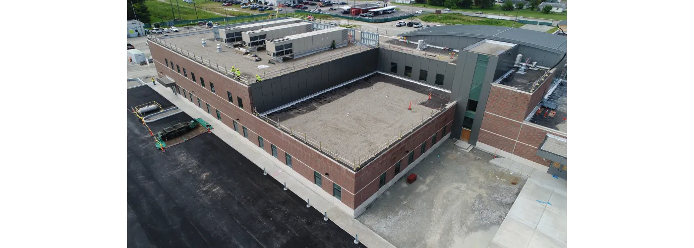 Work continues on Reid Health's new campus in Connersville on Aug. 5, 2025.