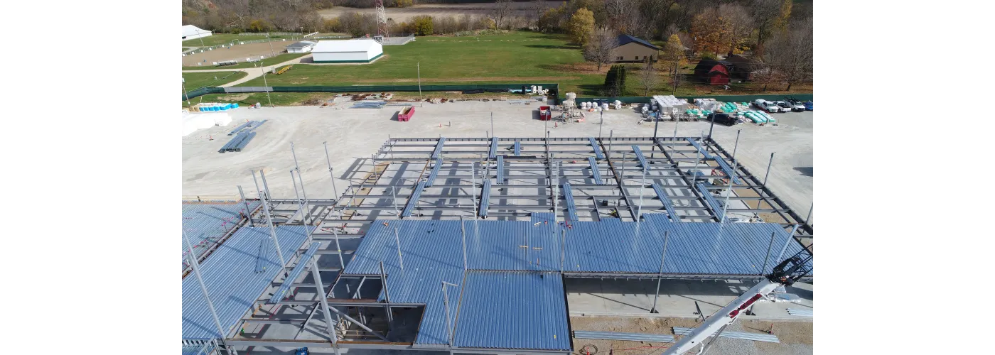 Work continues on Reid Health's new campus in Connersville on Nov. 5, 2024.