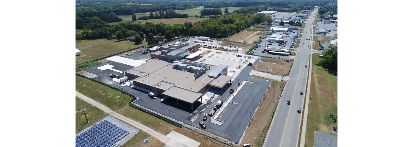 Work continues on Reid Health's new campus in Connersville on Aug. 29, 2025.