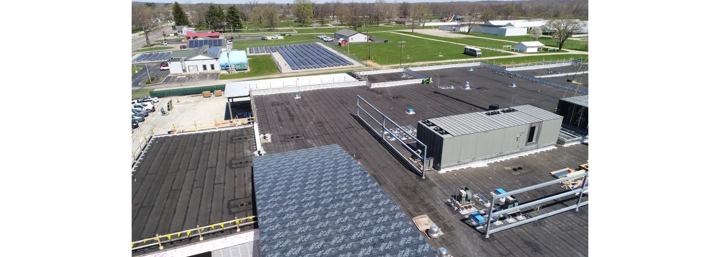 Work continues on Reid Health's new campus in Connersville on April 8, 2025.