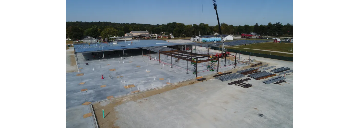 Work continues on Reid Health's new campus in Connersville on Sept. 17, 2024.