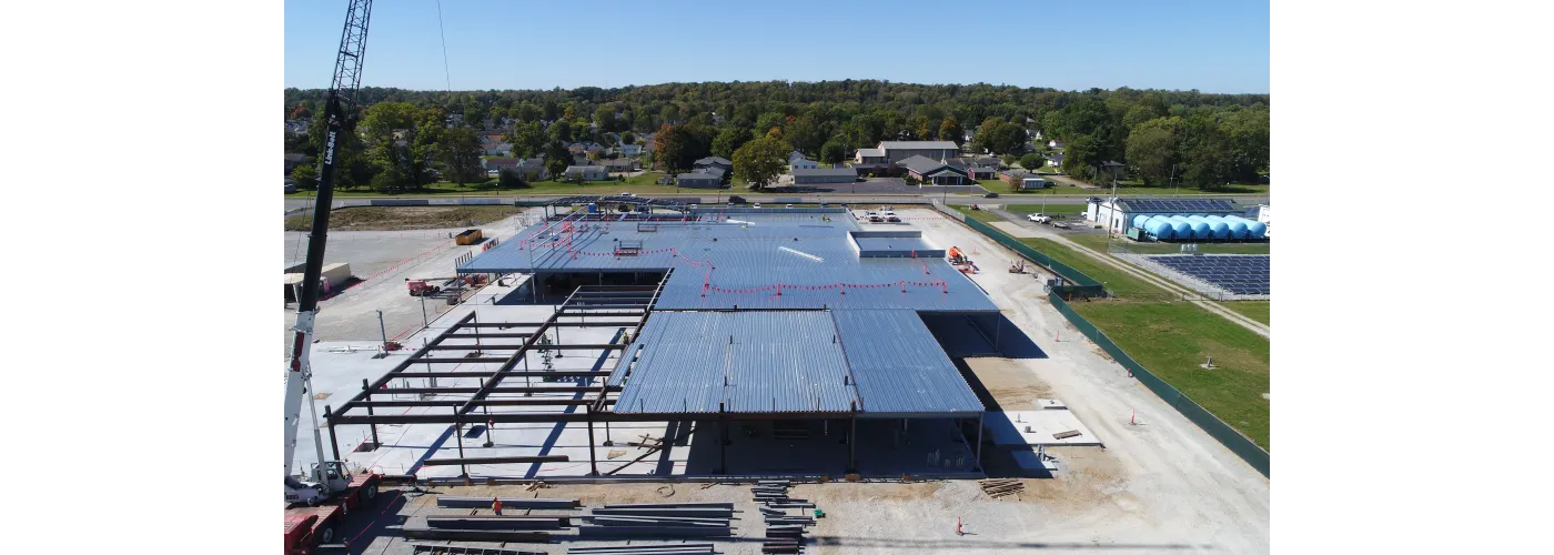 Work continues on Reid Health's new campus in Connersville on Oct. 8, 2024.