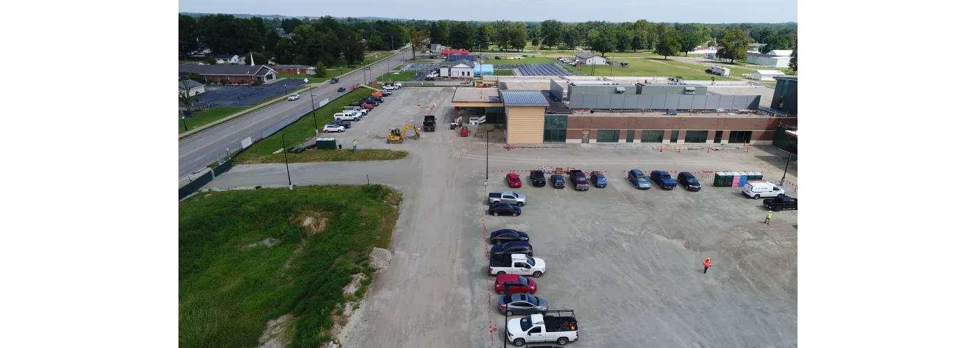 Work continues on Reid Health's new campus in Connersville on Aug. 5, 2025.