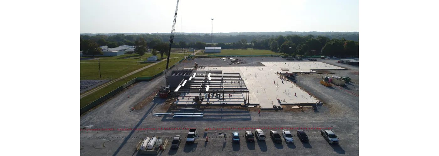 Work continues on Reid Health's new campus in Connersville on Aug. 27, 2024.