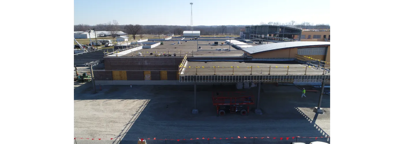 Work continues on Reid Health's new campus in Connersville on March 11, 2025.