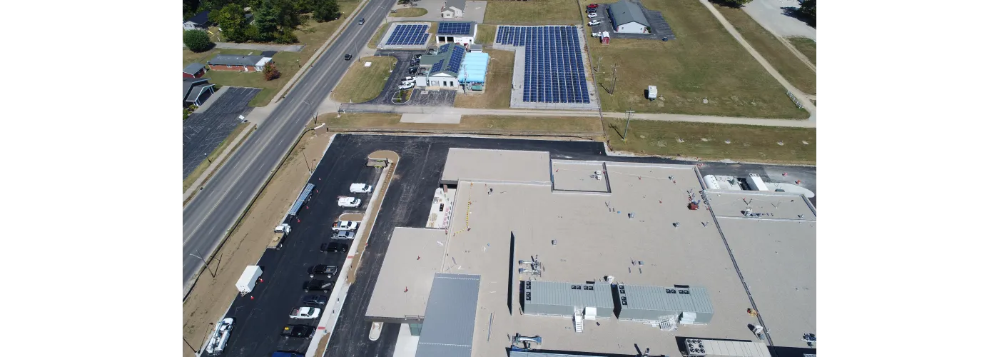 Work continues on Reid Health's new campus in Connersville on Sept. 12, 2025.