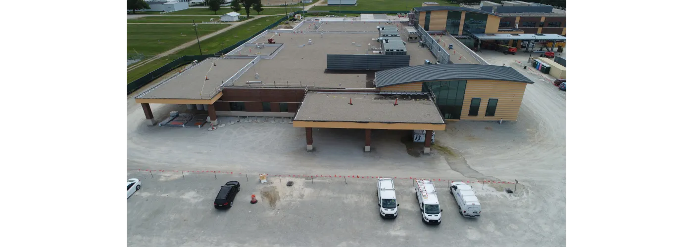 Work continues on Reid Health's new campus in Connersville on July 11, 2025.