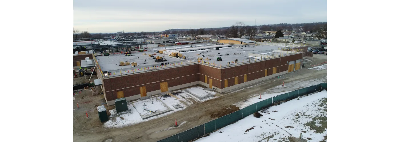 Work continues on Reid Health's new campus in Connersville on Jan. 30, 2025.