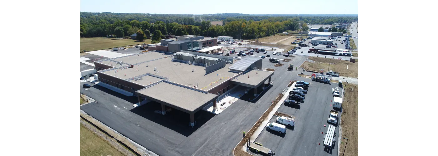 Work continues on Reid Health's new campus in Connersville on Sept. 12, 2025.