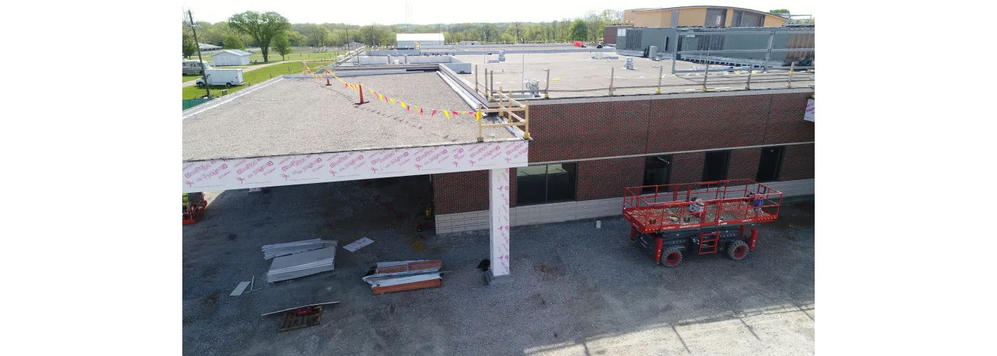 Work continues on Reid Health's new campus in Connersville on May 7, 2025.