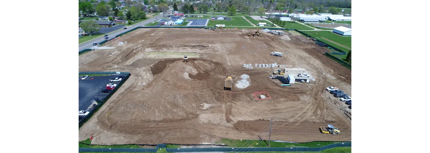 Work continues on Reid Health's new campus in Connersville on April 19, 2024.