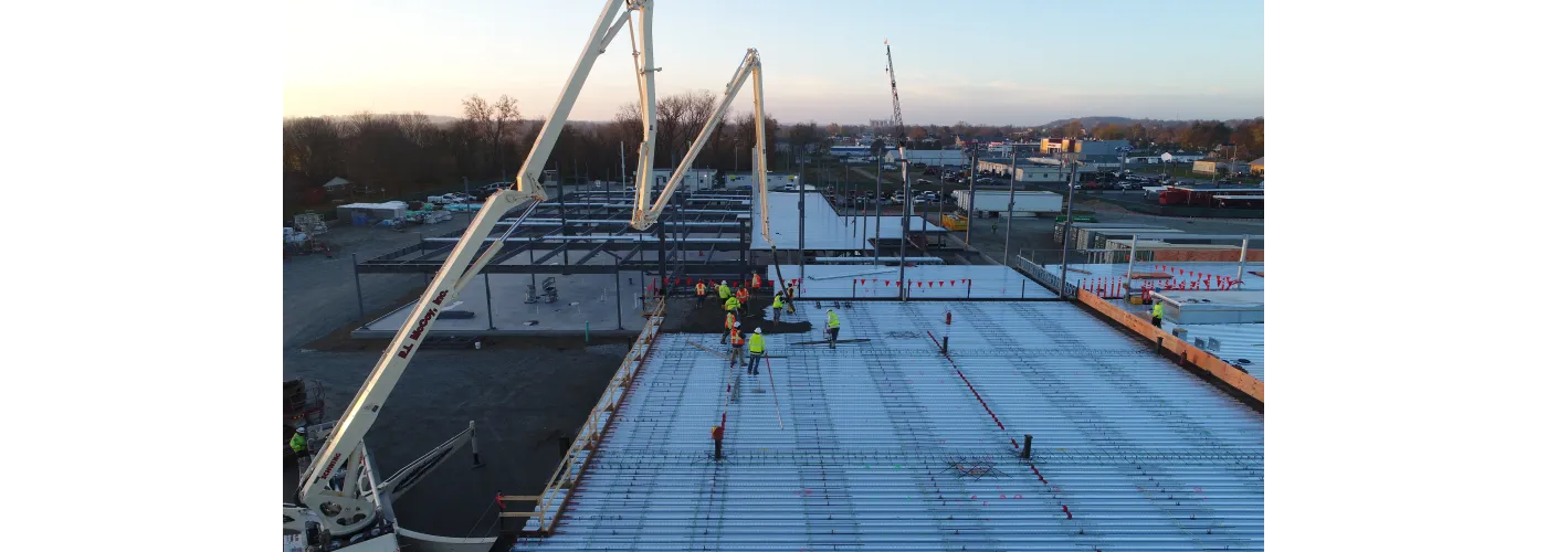 Work continues on Reid Health's new campus in Connersville on Nov. 7, 2024.