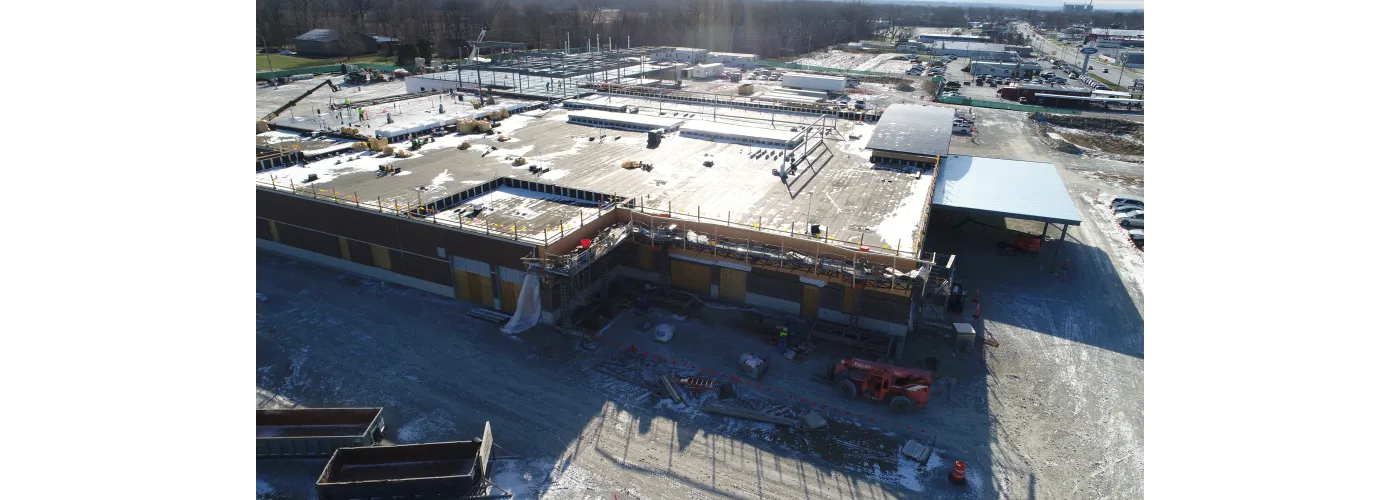Work continues on Reid Health's new campus in Connersville on Dec. 12, 2024.