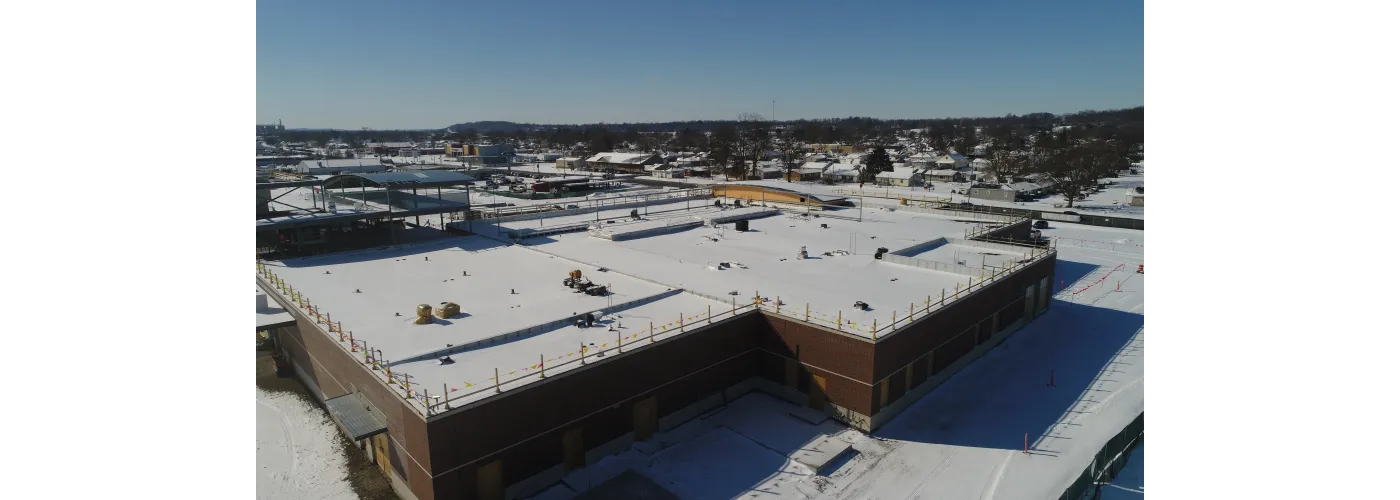 Work continues on Reid Health's new campus in Connersville on Feb. 20, 2025.