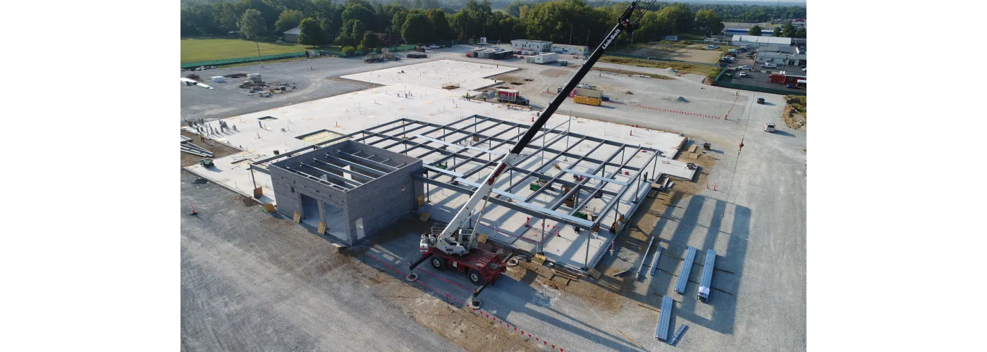 Work continues on Reid Health's new campus in Connersville on Aug. 27, 2024.
