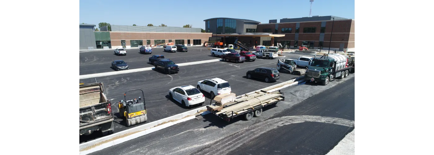 Work continues on Reid Health's new campus in Connersville on Sept. 12, 2025.