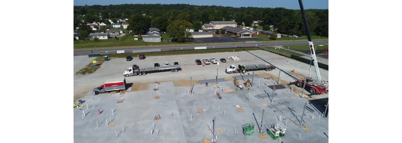 Work continues on Reid Health's new campus in Connersville on Aug. 22, 2024.