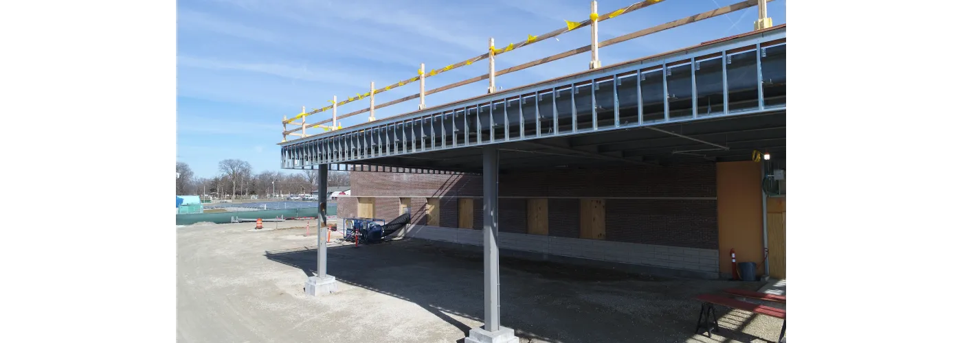 Work continues on Reid Health's new campus in Connersville on Feb. 4, 2025.