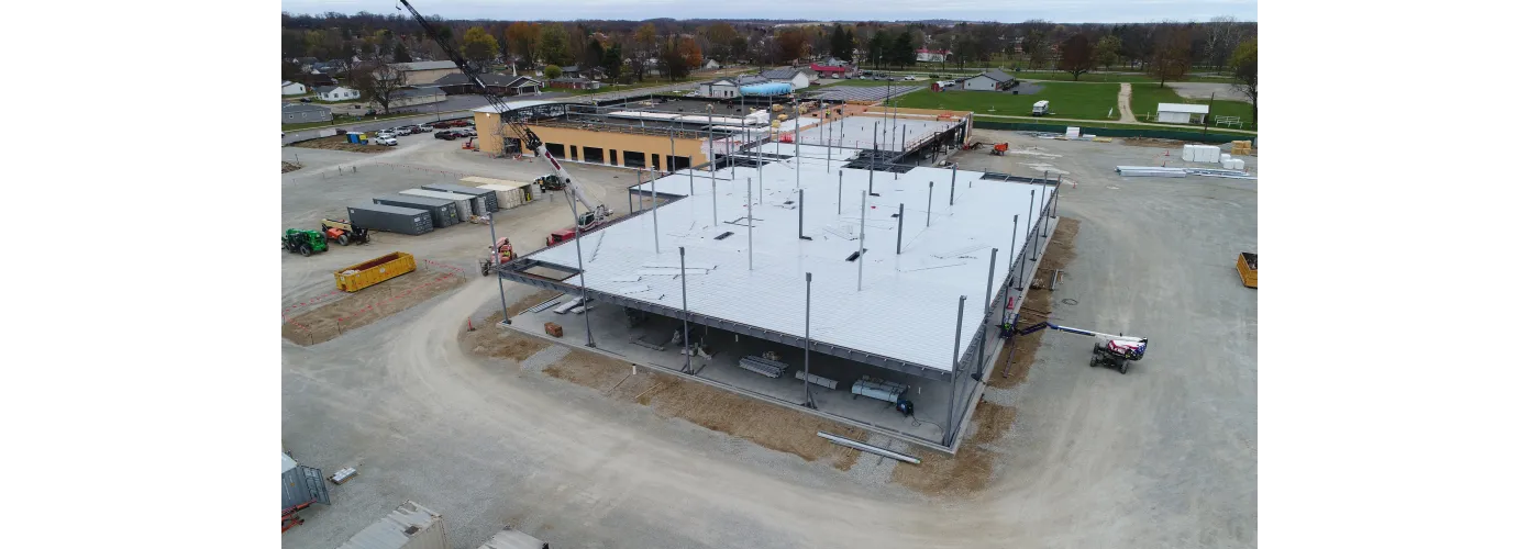 Work continues on Reid Health's new campus in Connersville on Nov. 12, 2024.