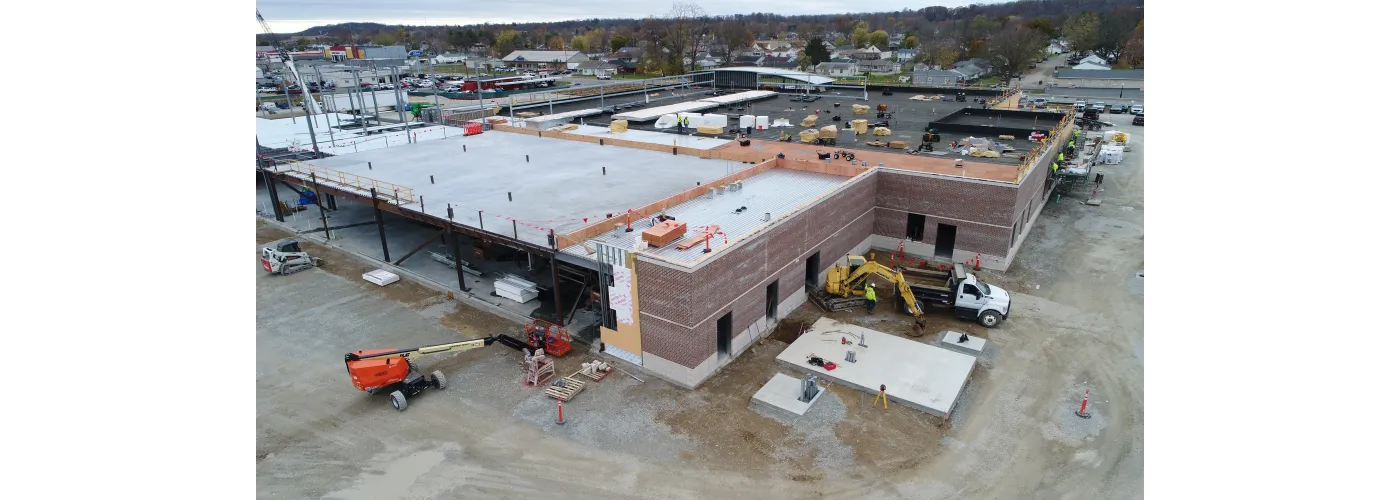 Work continues on Reid Health's new campus in Connersville on Nov. 12, 2024.