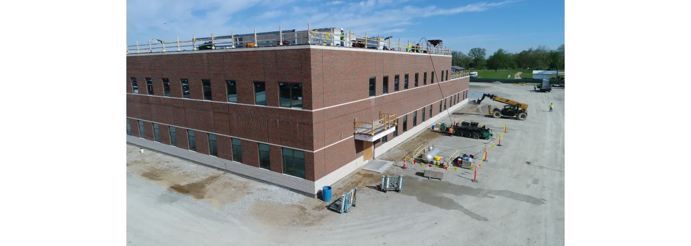 Work continues on Reid Health's new campus in Connersville on May 7, 2025.