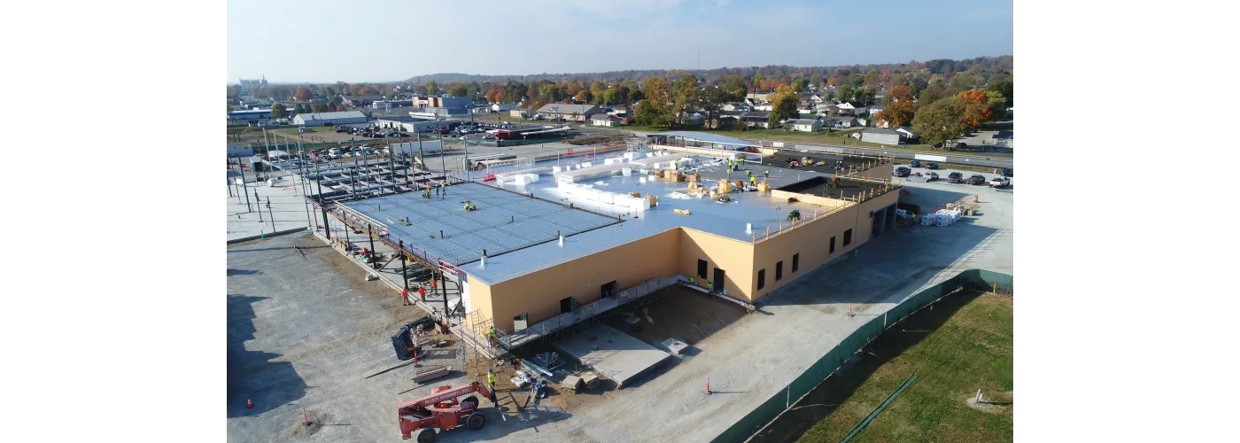 Work continues on Reid Health's new campus in Connersville on Oct. 29, 2024.