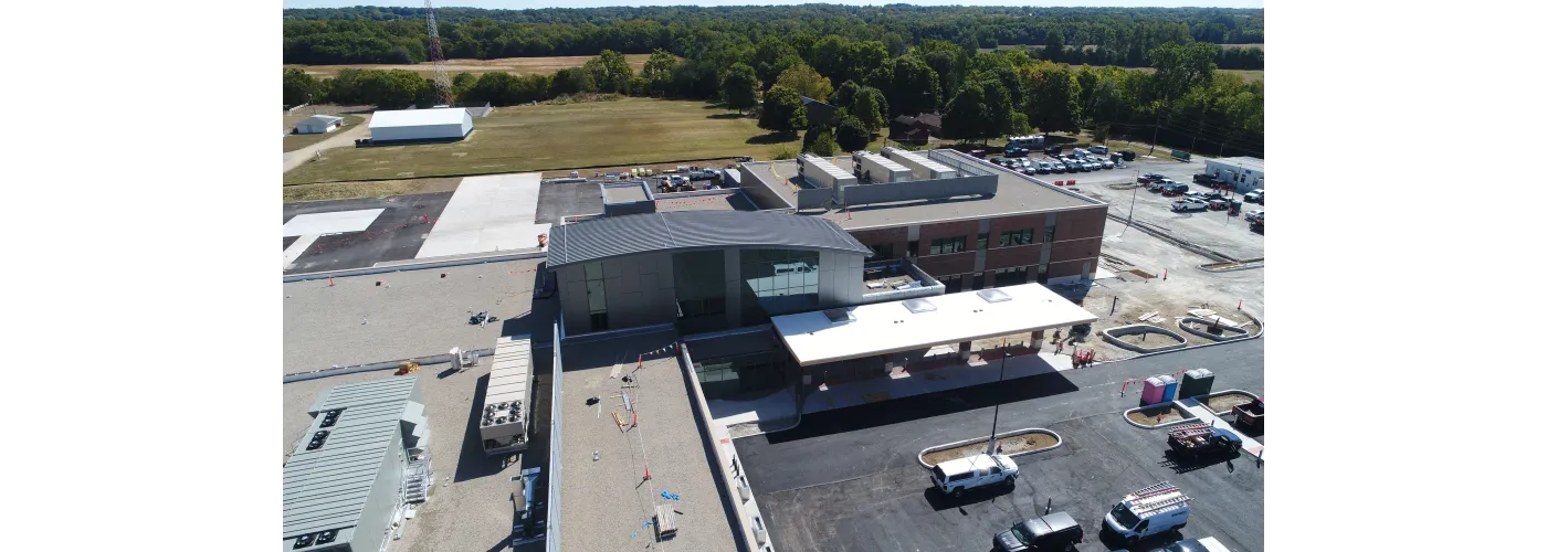 Work continues on Reid Health's new campus in Connersville on Sept. 9, 2025.