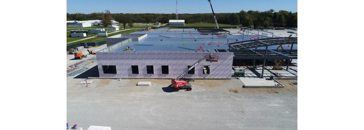 Work continues on Reid Health's new campus in Connersville on Oct. 8, 2024.